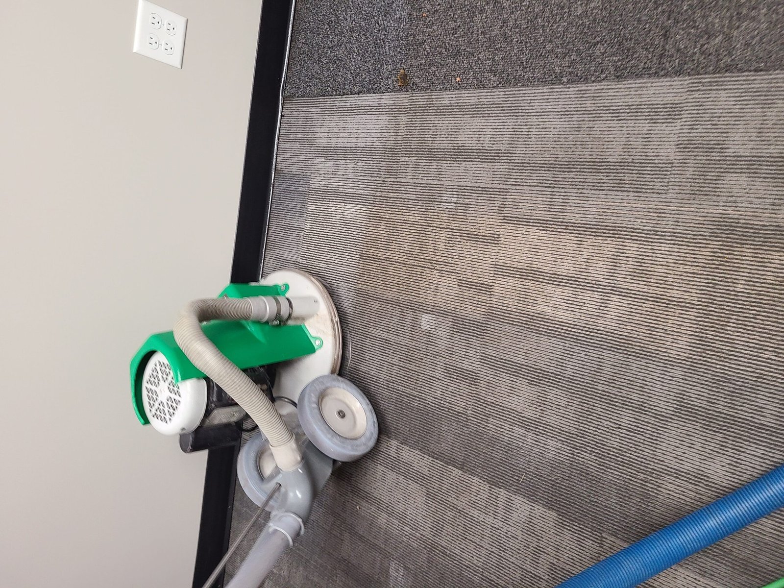 Deep carpet cleaning process using Chem-Dry eco-friendly system